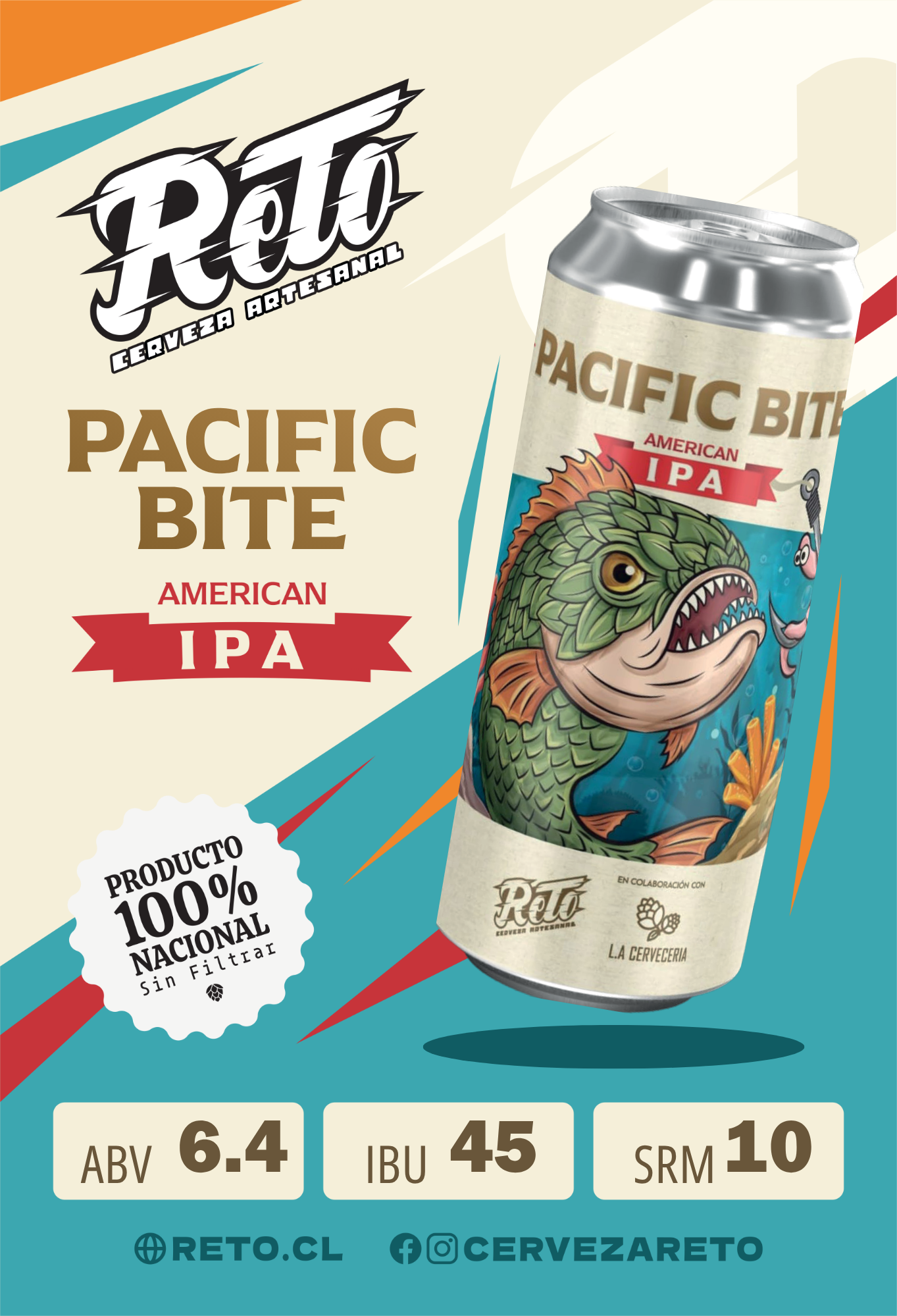 5x Pacific Bite - AMERICAN IPA 473CC