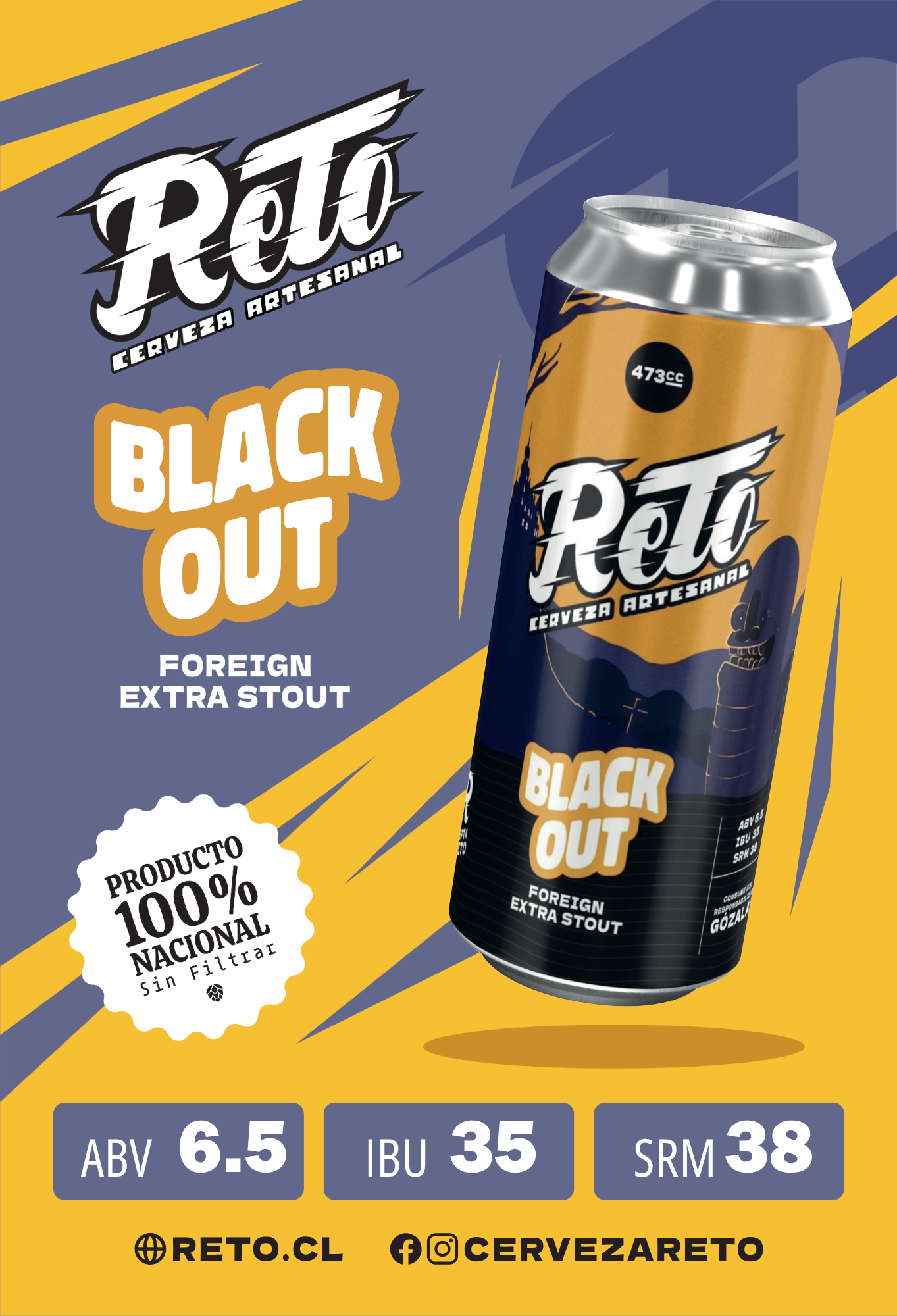 5x BlackOut - FOREIGN EXTRA STOUT 473CC