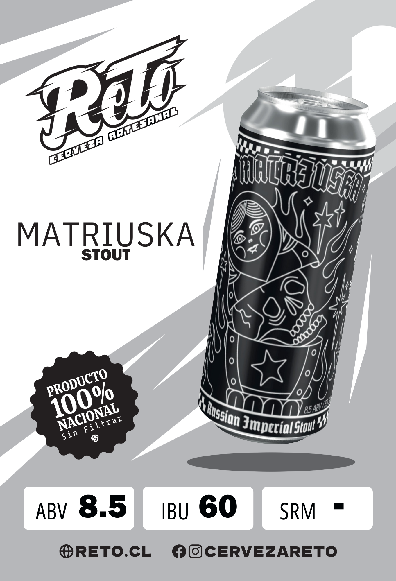 5x Matriuska - RUSSIAN IMPERIAL STOUT CON VAINILLA 473CC