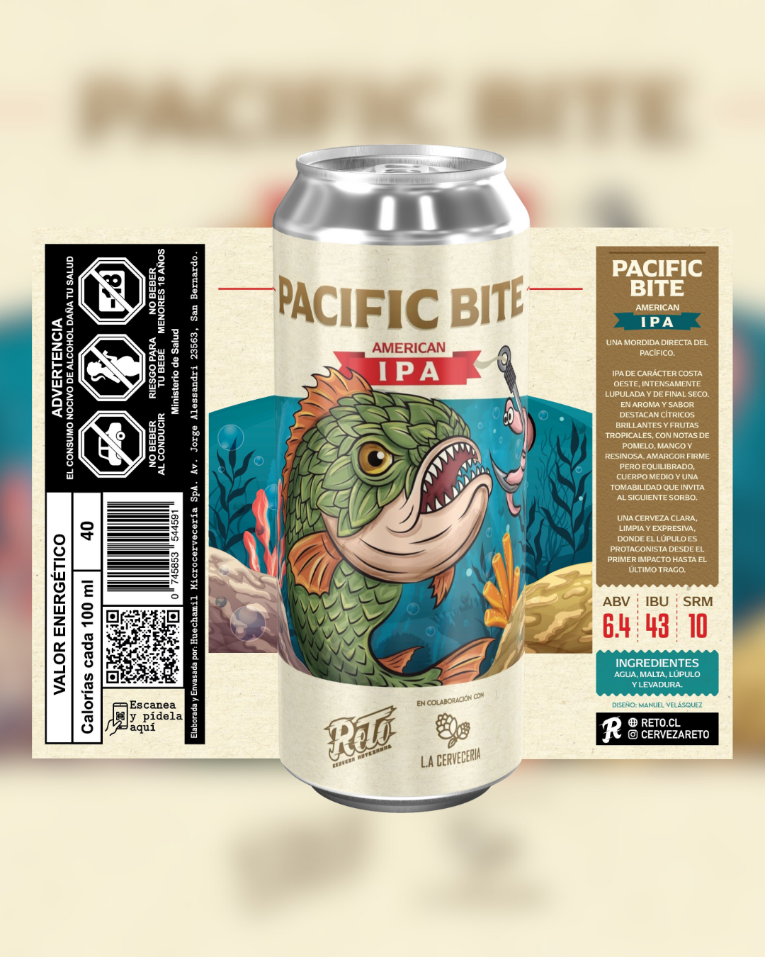 5x Pacific Bite - AMERICAN IPA 473CC