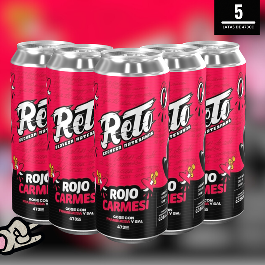 Rojo Carmesí - GOSE CON FRAMBUESA Y SAL 473CC [FivePack]