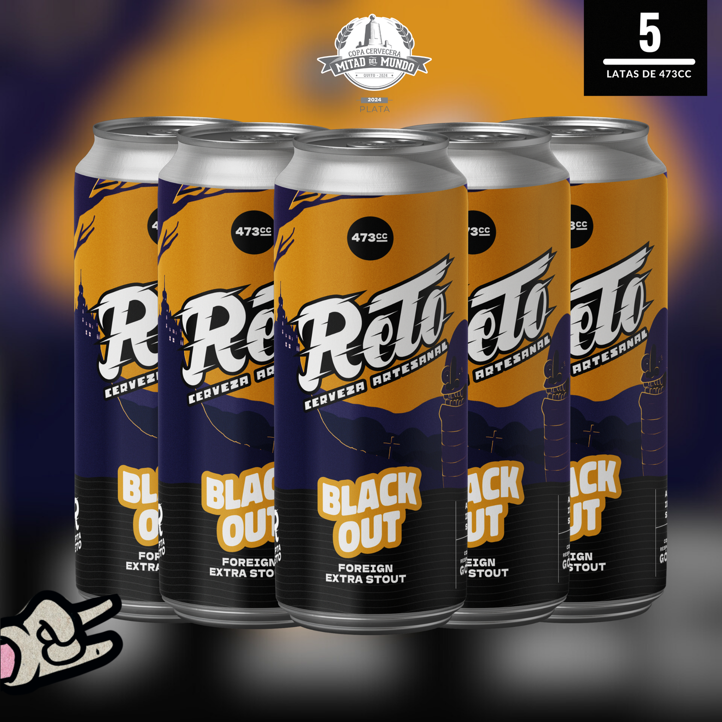 BlackOut - FOREIGN EXTRA STOUT 473CC [FivePack]