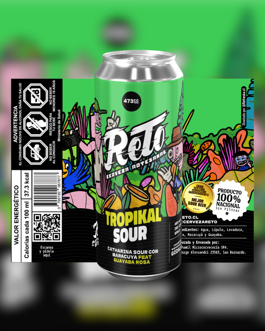 5x Tropikal Sour - CATHARINA SOUR CON MARACUYÁ Y GUAYABA ROSA 473CC