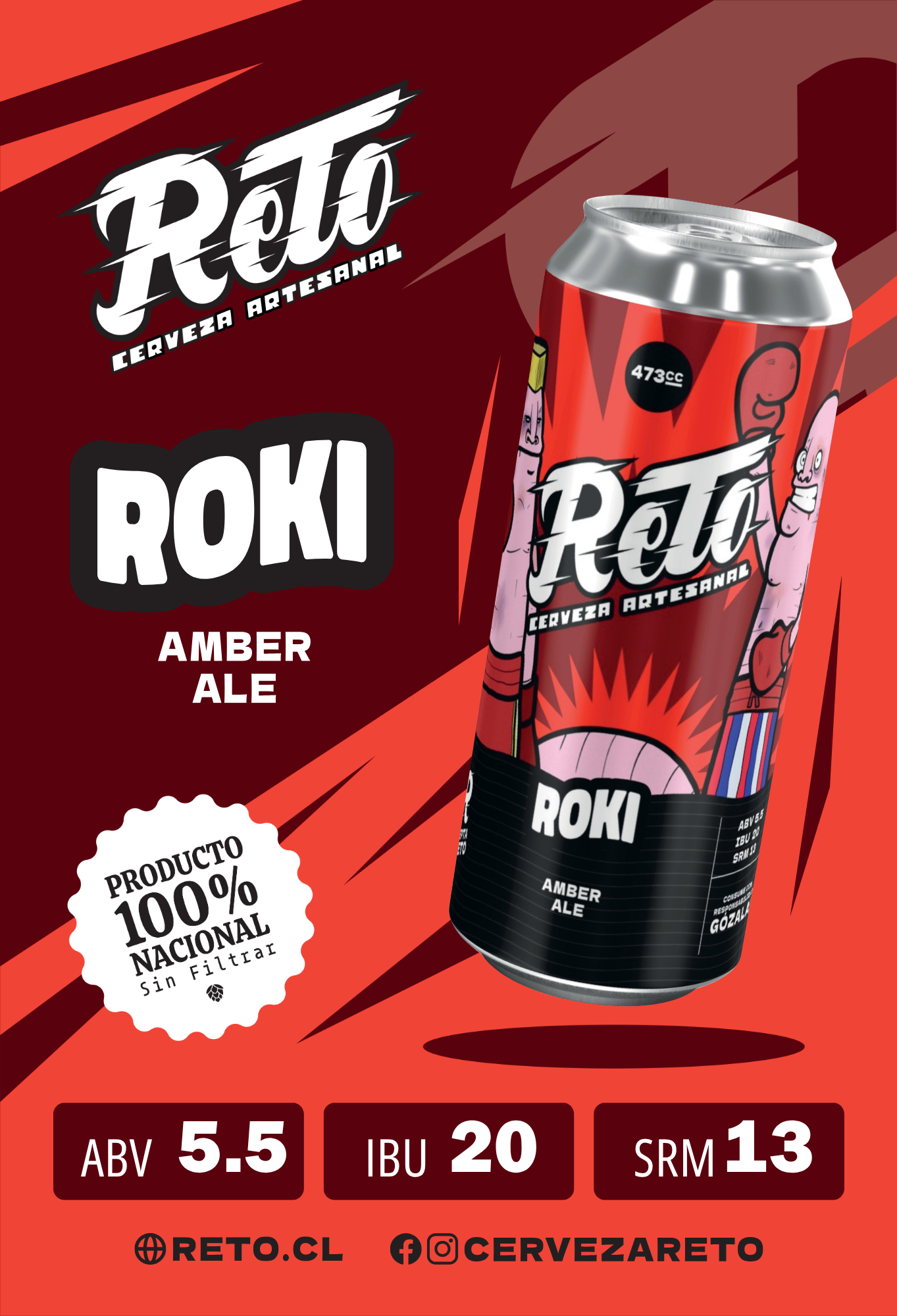 5x Roki - AMBER ALE 473CC