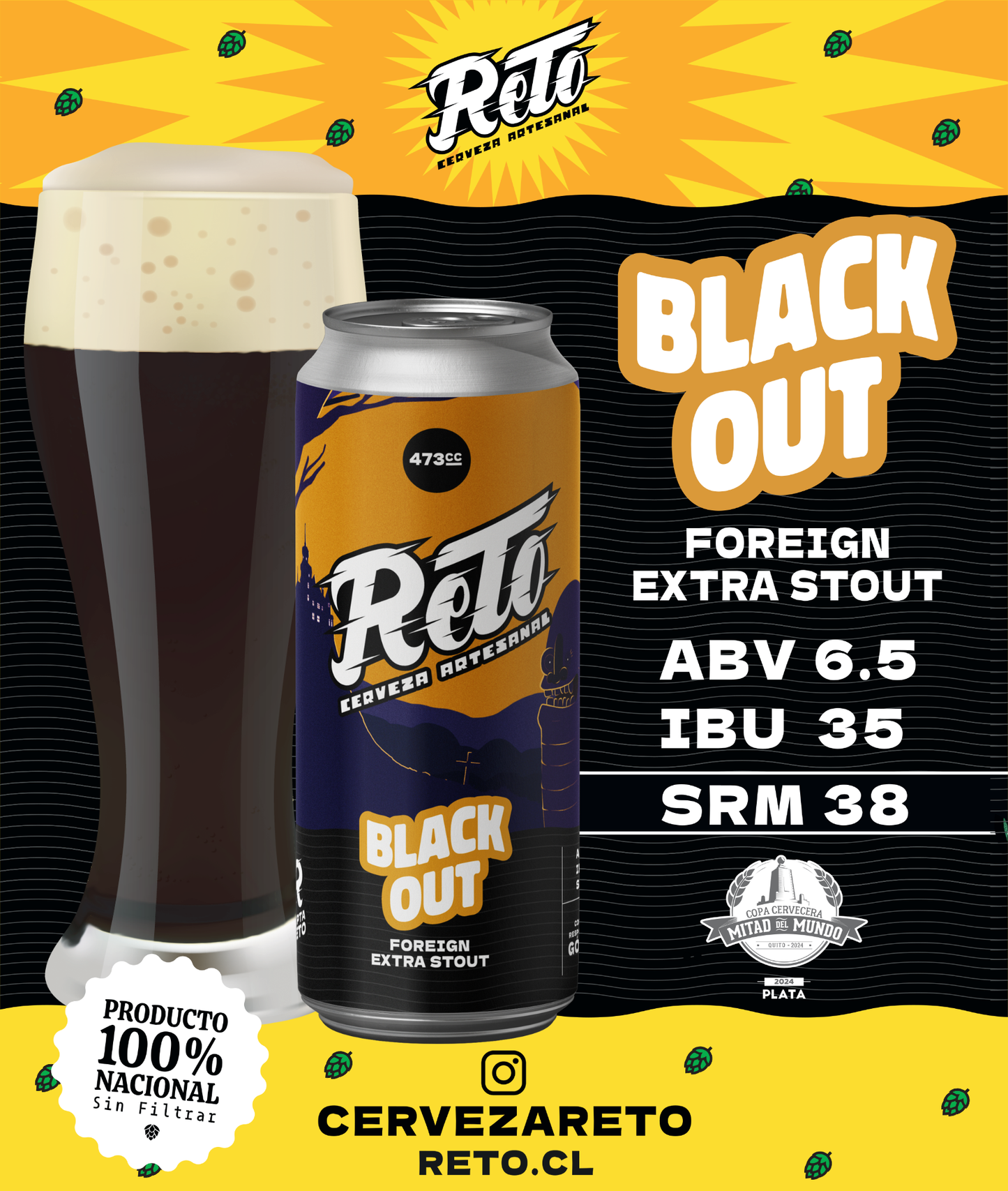 BlackOut - FOREIGN EXTRA STOUT 473CC [FivePack]